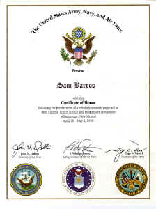 JSHS Certificate of Honour