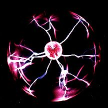 A 20cm (8") neon-helium filled professional plasma globe.