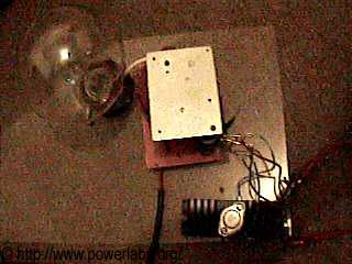 My experimental plasma globe setup.