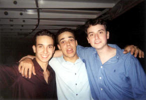 (From left to right) me, Gabriel, Henry at a dance club in Brazil; the Cannon trio.