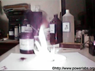 Potassium Permanganate ignites with Glycerine.