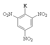 Potassium Picrate Molecular Representation.