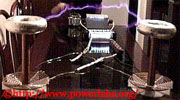 PowerLabs Twin Tesla Coils arcing.