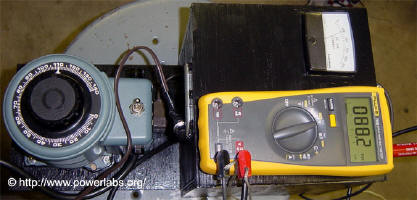 High Voltage Power Supply. Meter readings are X20 due to High Voltage probe.