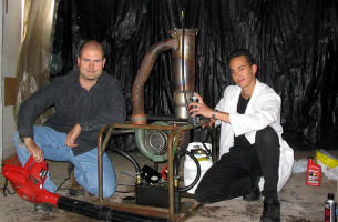  Me and Joe with the completed Turbine after its first run.