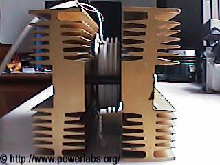 SCR mounted on heatsink.