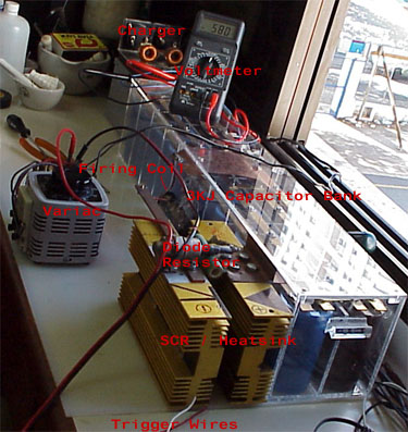 3kJ Solid State Coilgun setup.