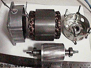 Disassembled motor